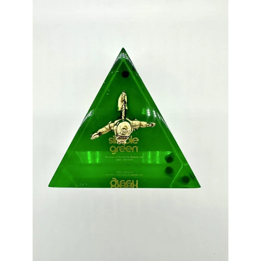 Rare SIMPLE GREEN EGBAR the Alligator Lucite Paperweight Collectible